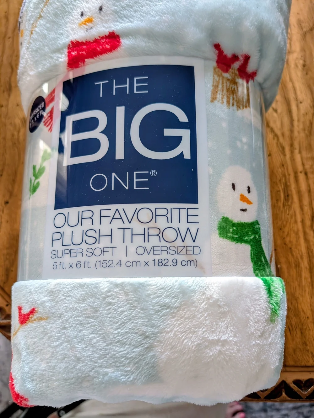 MAKE AN OFFER, Please! The Big One Light Blue Snowman Plush Throw